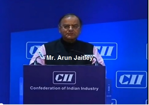 Mr Arun Jaitley, Leader of the Opposition in Rajya Sabha & MP, BJP delivering valedictory address at the CII's AGM and National Conference 2013 