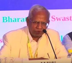 Guest of Honour Dr. R B Singh, Past President, National Academy of Agricultural Sciences addressing at the session on ‘Nutritional Security in India-Way Forward’
