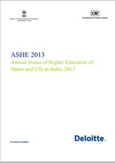 ASHE 2013: Annual Status of Higher Education in States and Union Territories 