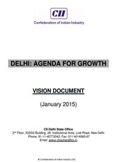 Delhi: Agenda for Growth 