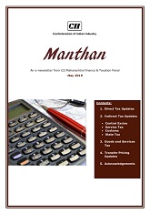 Manthan - An e-newsletter from CII Maharashtra Finance & Taxation Panel 